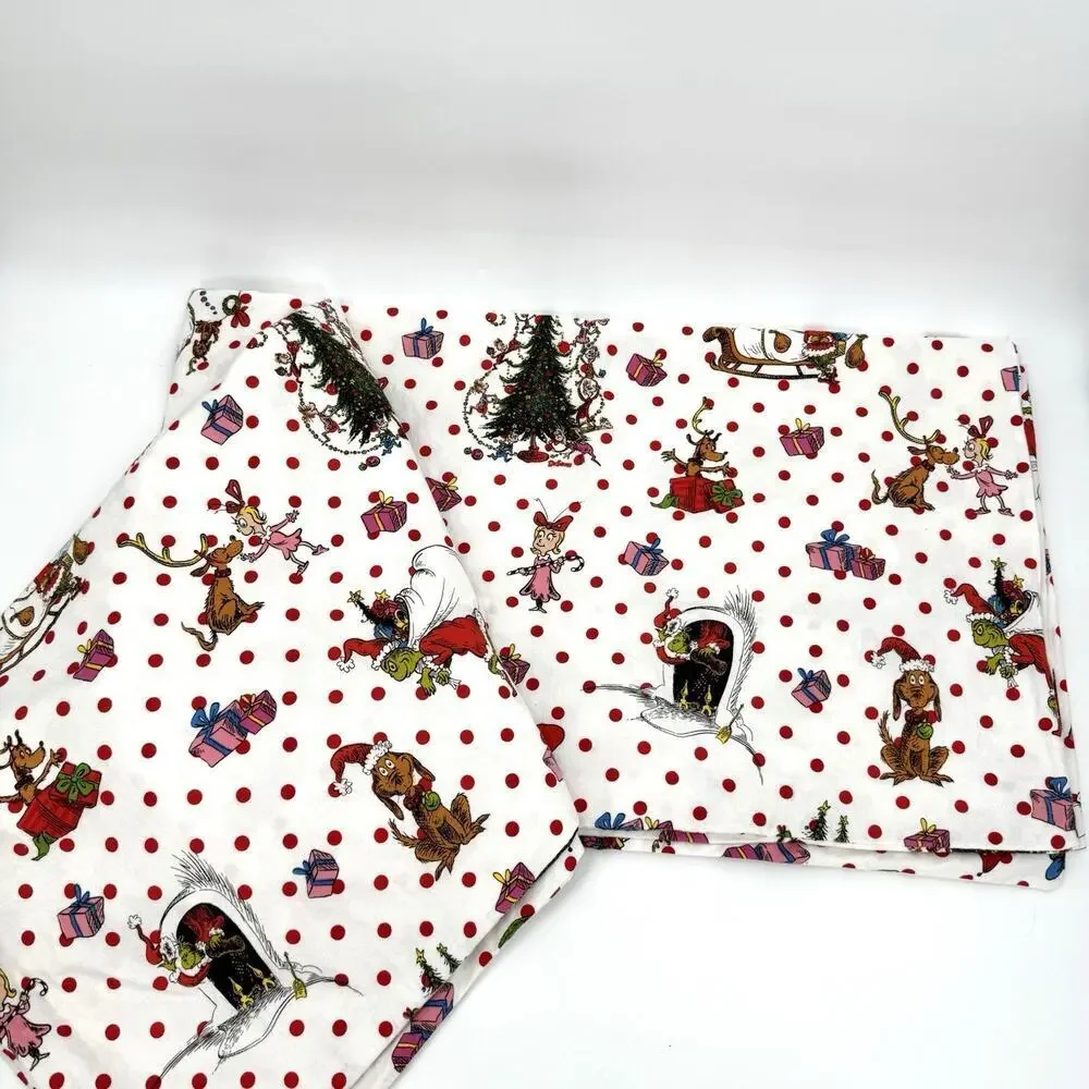 Pottery Barn Teen Dr. Seuss’s The Grinch & Max Flannel Twin Duvet Cover & Sham